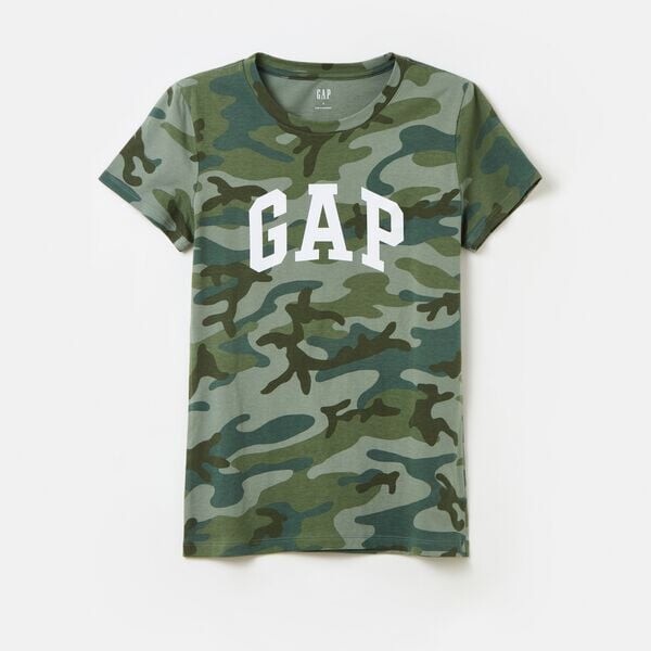 

Камуфляжная футболка с логотипом Gap, зеленый