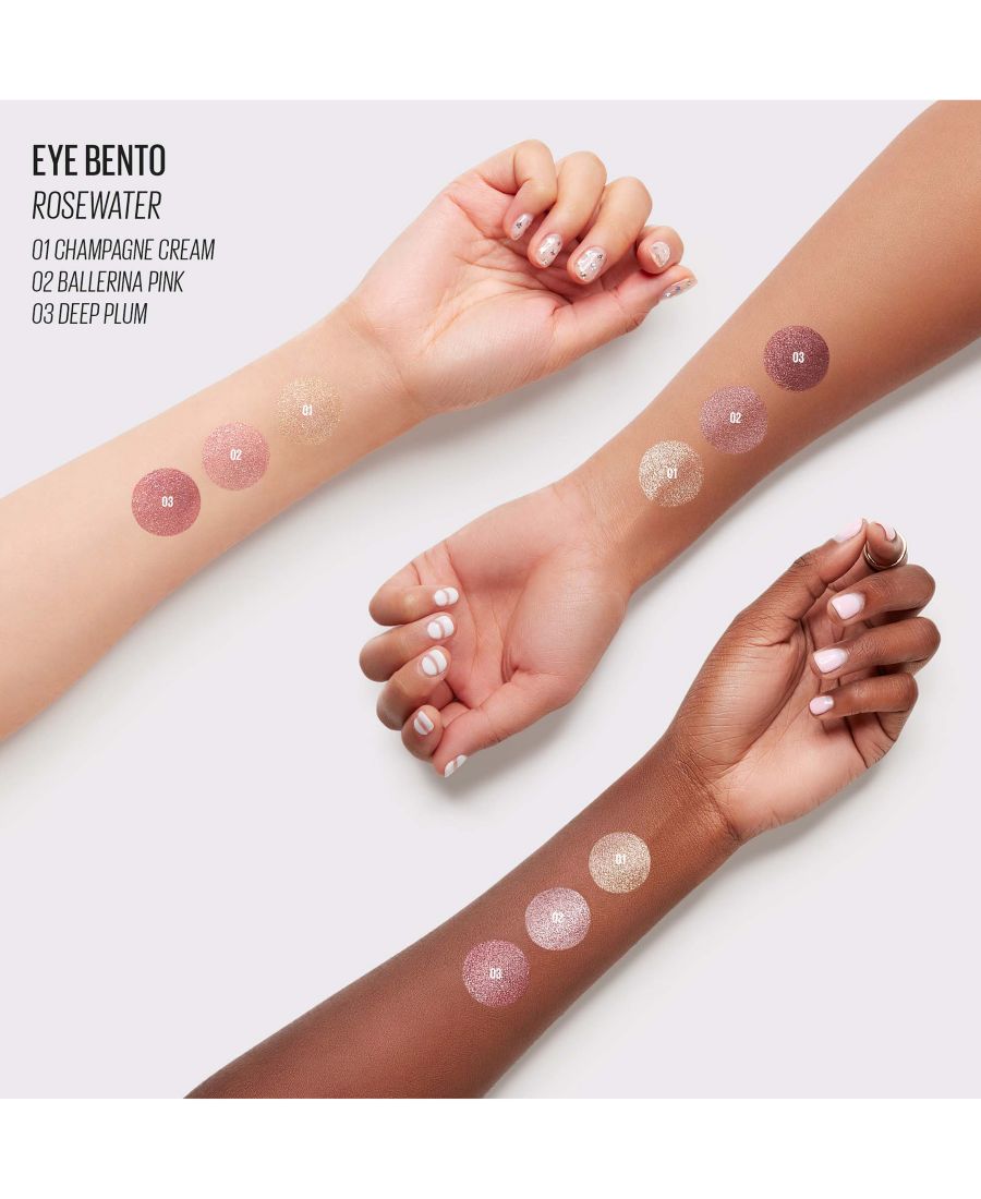 Набор из трех упругих теней для век Eye Bento Bouncy Eyeshadow Trio, 0,03 унции Kaja, цвет rosewater — фото 4