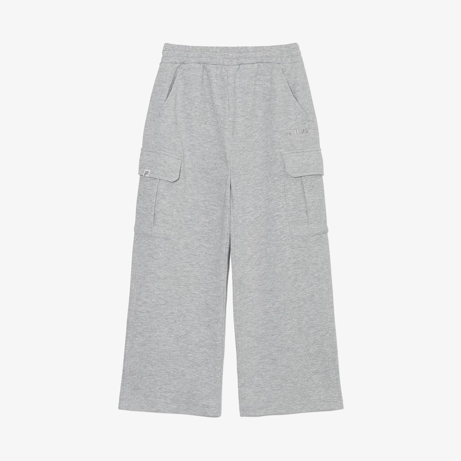 Детские широкие брюки карго серые от Fila Kids