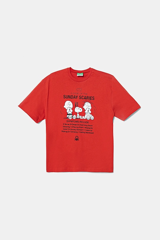 

Детская хлопковая футболка United Colors Of Benetton, красный