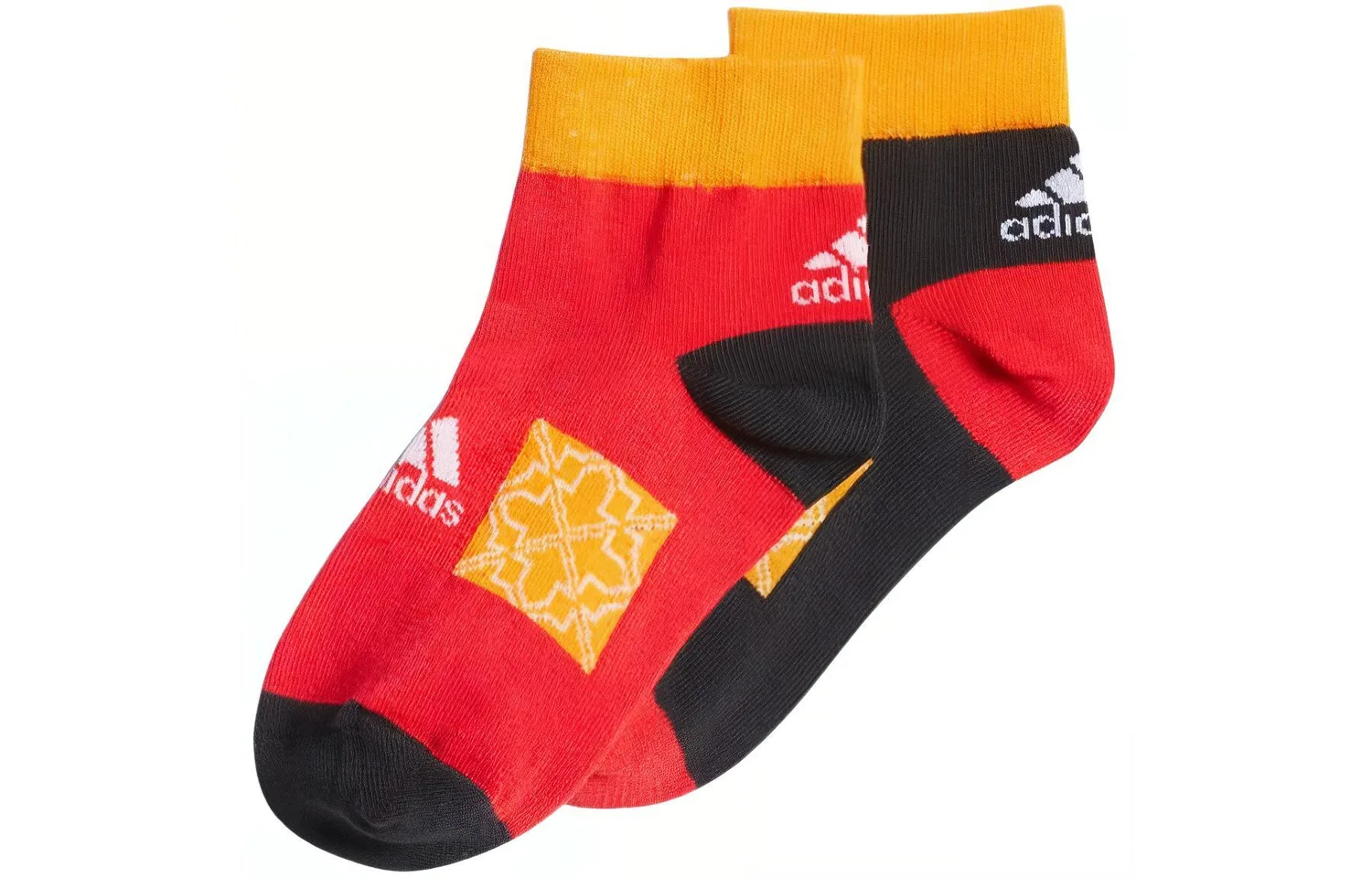 Детские носки Moderate Adidas, 2 Pack (Black/Light Scarlet)