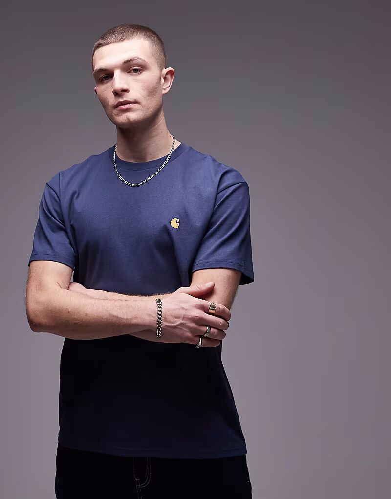 

Футболка Carhartt WIP Chase синего цвета
