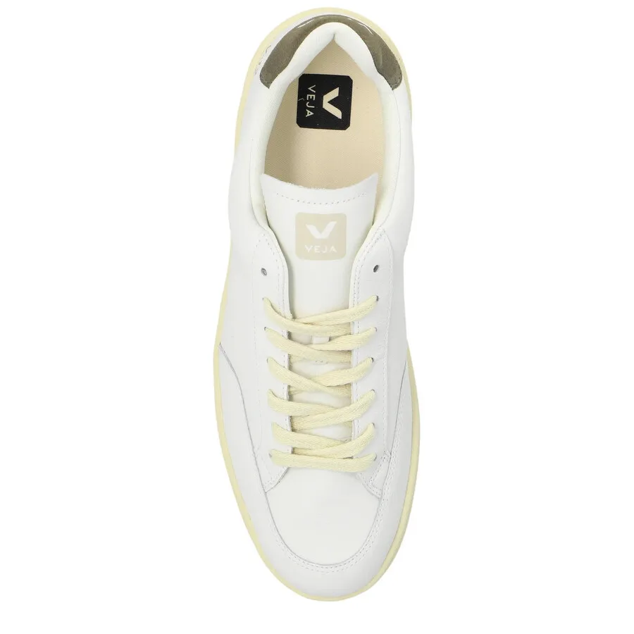 Кроссовки низкие Veja V-12 Stitch с кожей, белый — фото 4