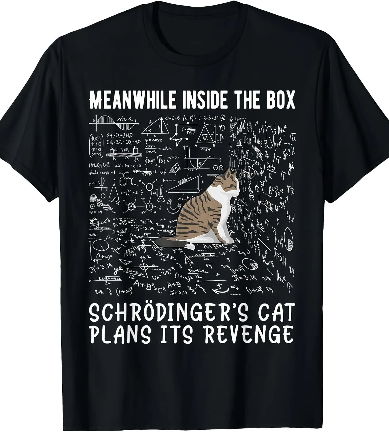 

Мужская футболка Schrödinger's Cat Plans It - 100% Cotton, Crew Neck, Short Sleeve, Regular Fit NEKO MENA