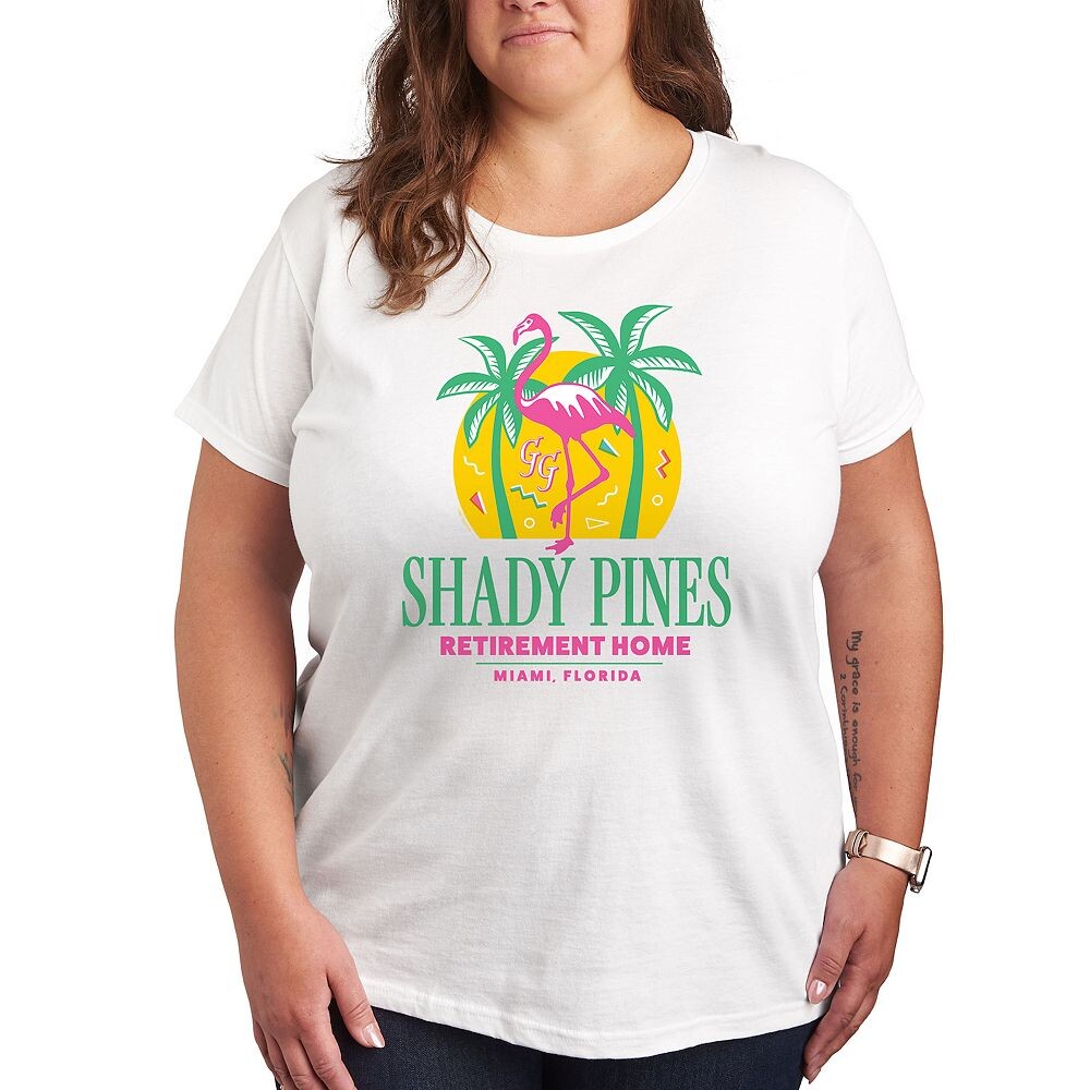 

Футболка Plus Golden Girls с рисунком Shady Pines Licensed Character, белый