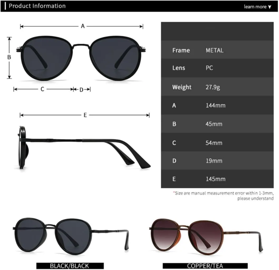 

Ретро металлические солнцезащитные очки для женщин и мужчин, градиентные, роскошные, с защитой от УФ-излучения UV400, в стиле панк UATXTAU, Golden Tea Blue