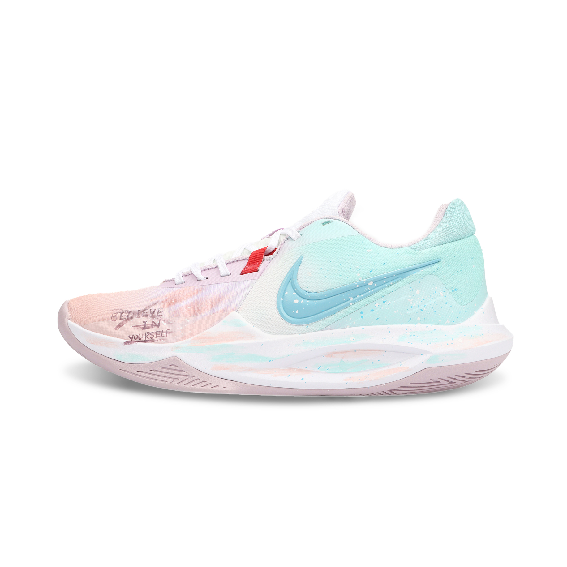 

Nike Баскетбольные кроссовки Precision 6 Dreamy Color с амортизацией, износостойкие, низкие, мужские, розовые