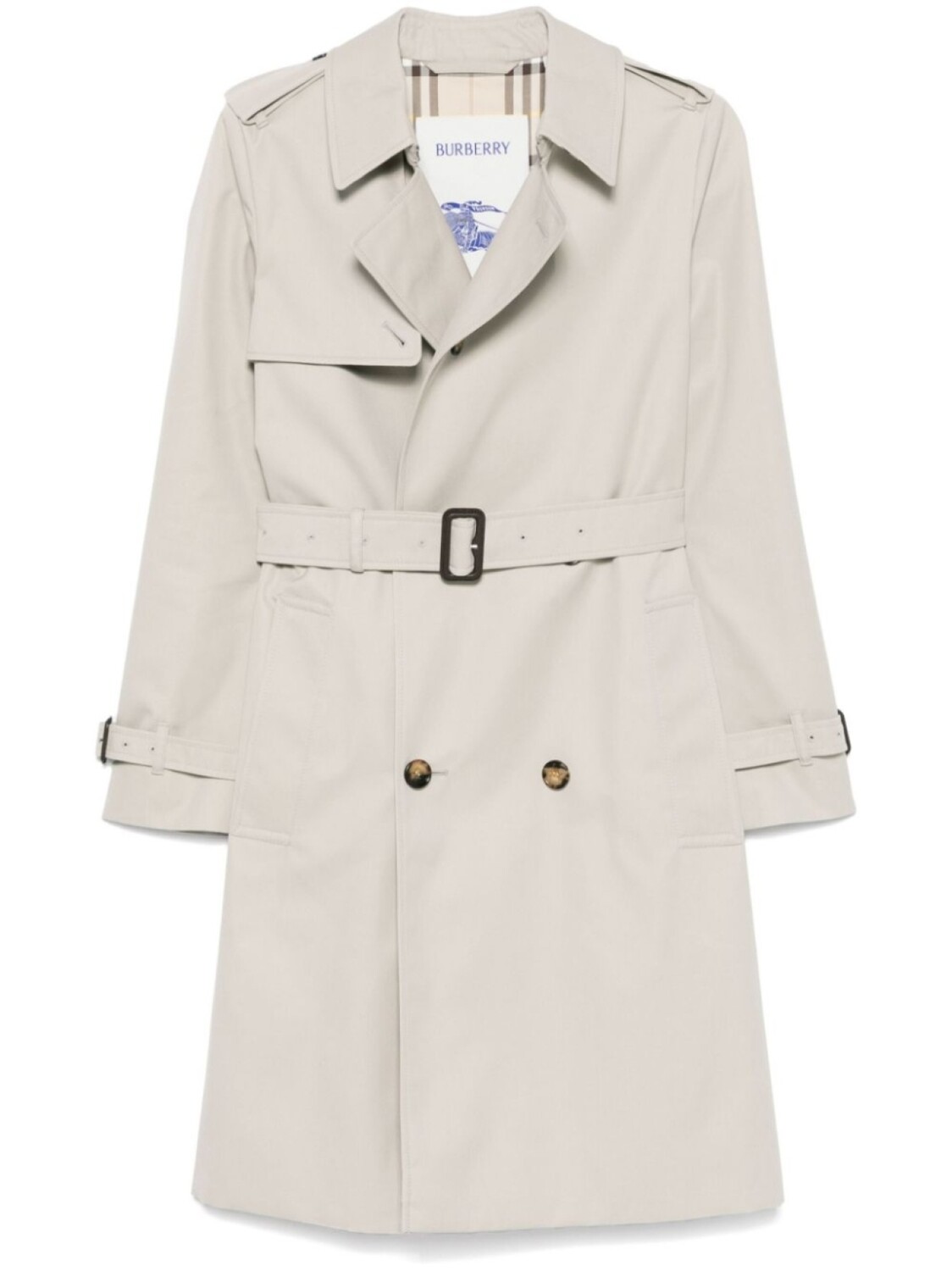 

Тренч с поясом Burberry, серый