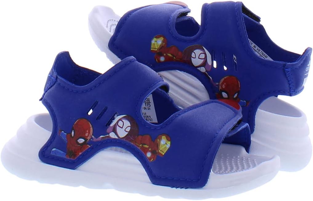 Шлепанцы Adidas Adilette Comfort для мальчиков, белый/синий — фото 2