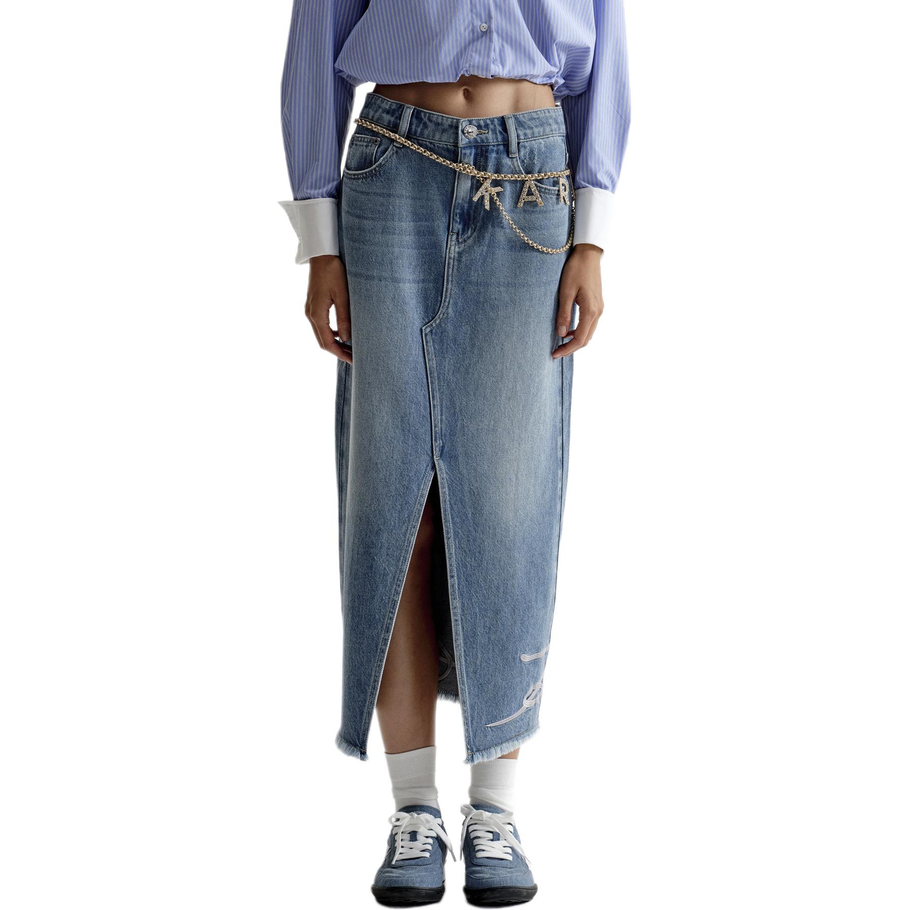 

Юбка длинная джинсовая KARL LAGERFELD SS26 для женщин KARL LAGERFELD / Karl Lagerfeld Jeans, синий