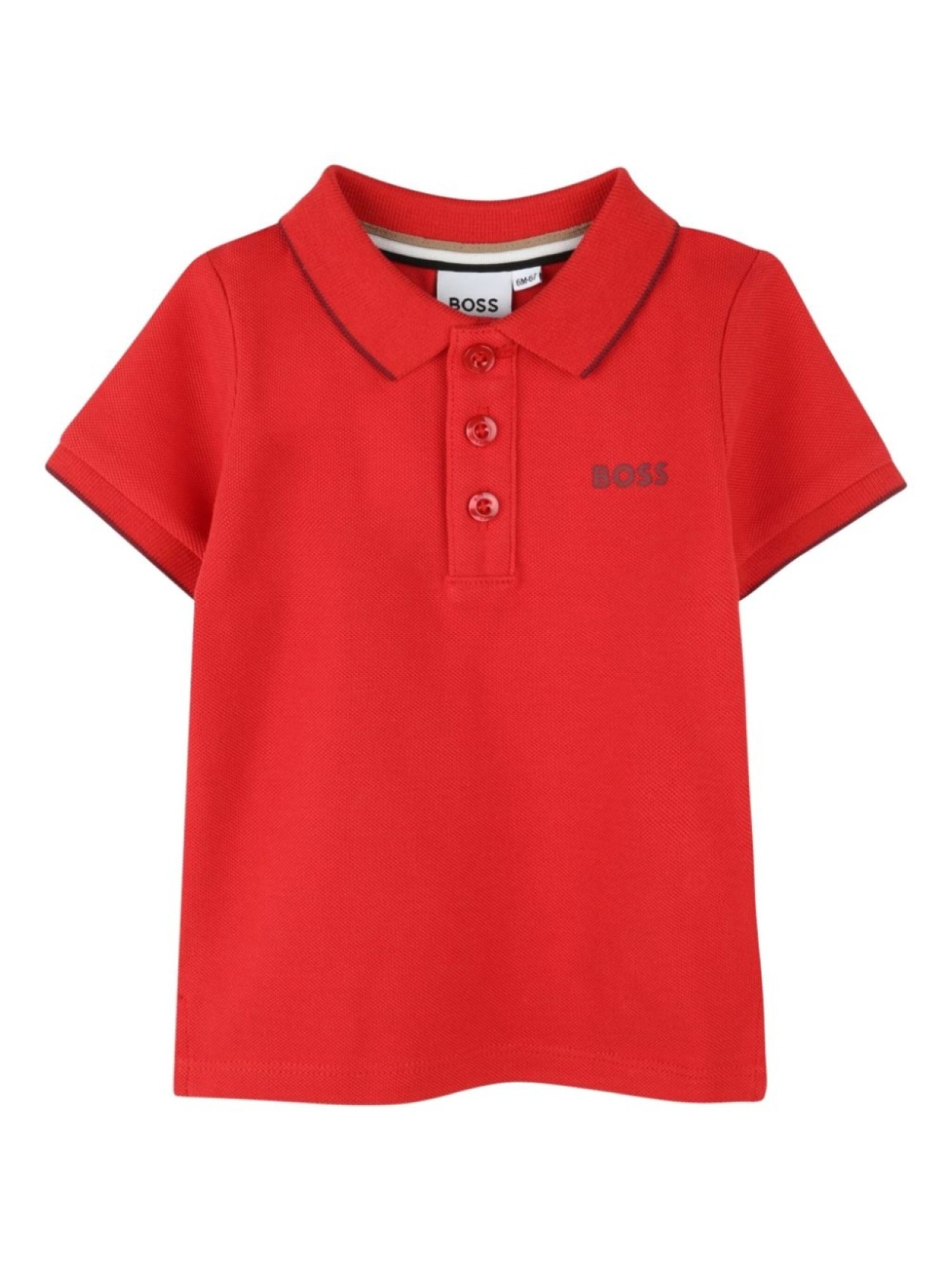 

BOSS Kidswear рубашка поло с логотипом, красный