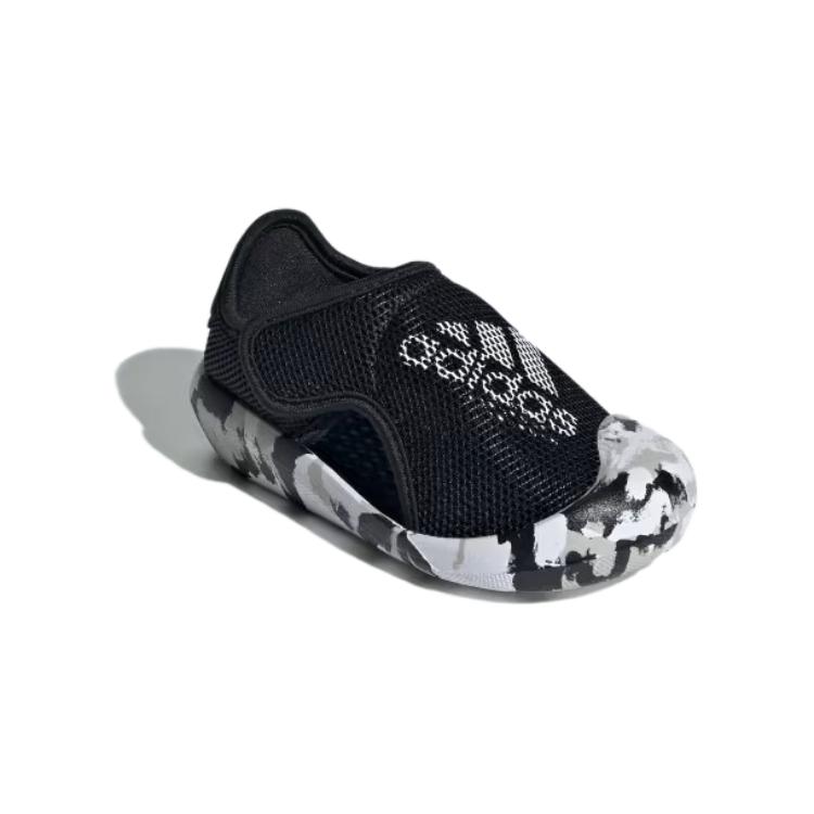 Дышащие низкие кроссовки для малышей черно-белые Adidas — фото 4