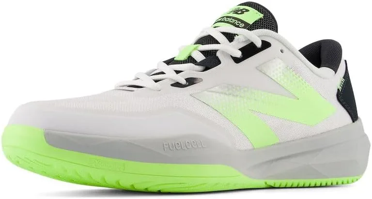 Мужские теннисные кроссовки New Balance FuelCell 796 V4, белый/черный/зеленый/салатовый