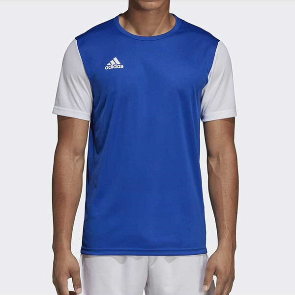 Футболка estro 19 jersey colorblock short sleeve blue white Adidas, синий — фото 3