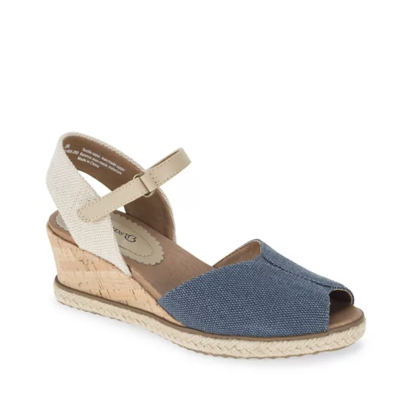 Женские эспадрильи Odetta на клиновидной подошве Baretraps, цвет navy blue canvas