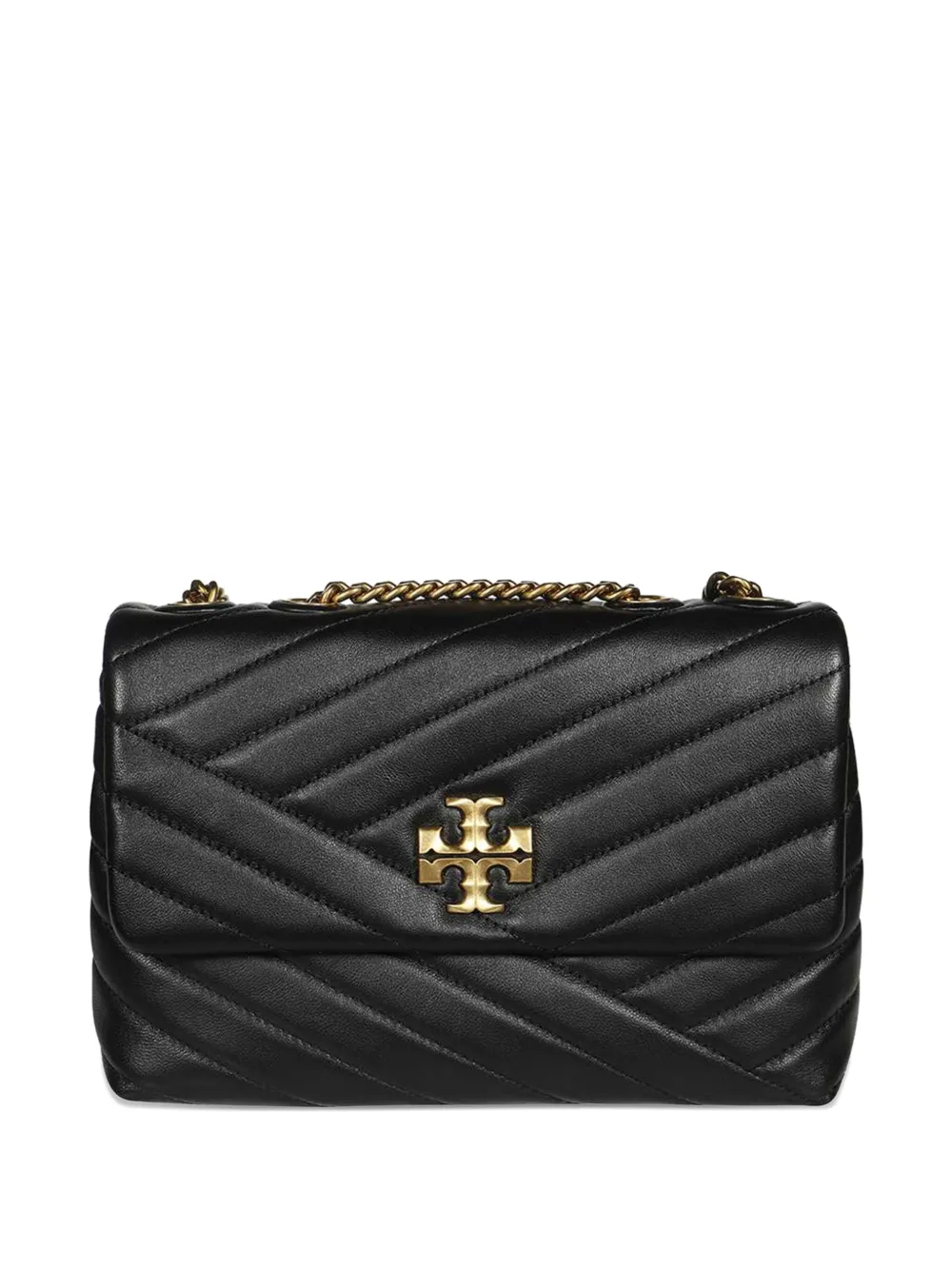 

Маленькая плечевая сумка Kira Chevron Tory Burch, черный
