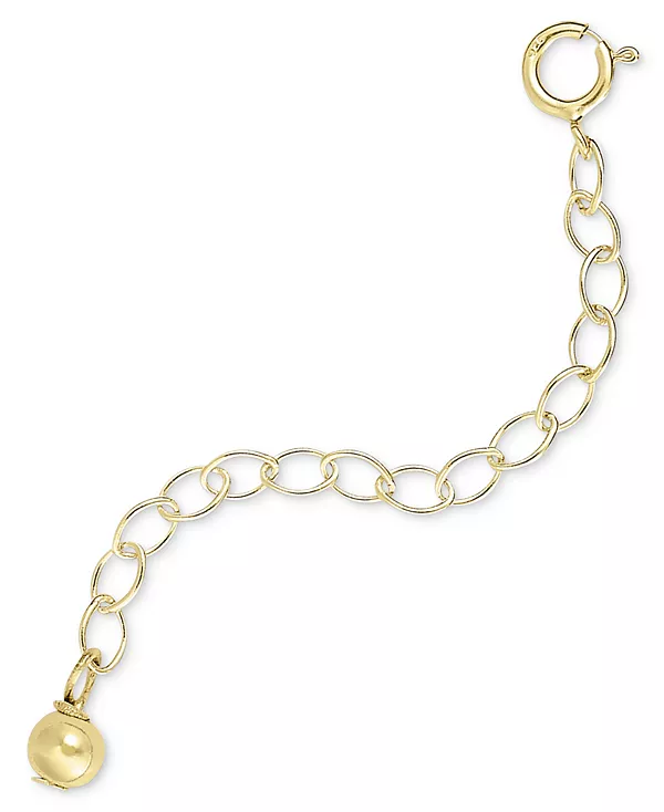 

Ожерелье из 18-каратного золота с удлинительной цепочкой из стерлингового серебра, удлинитель длиной 2 дюйма Giani Bernini, gold