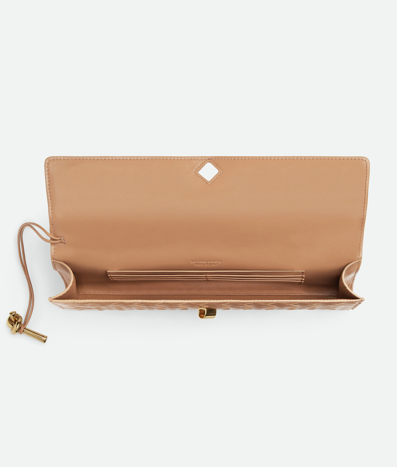 Andiamo clutch BOTTEGA VENETA, светло-коричневый — фото 4