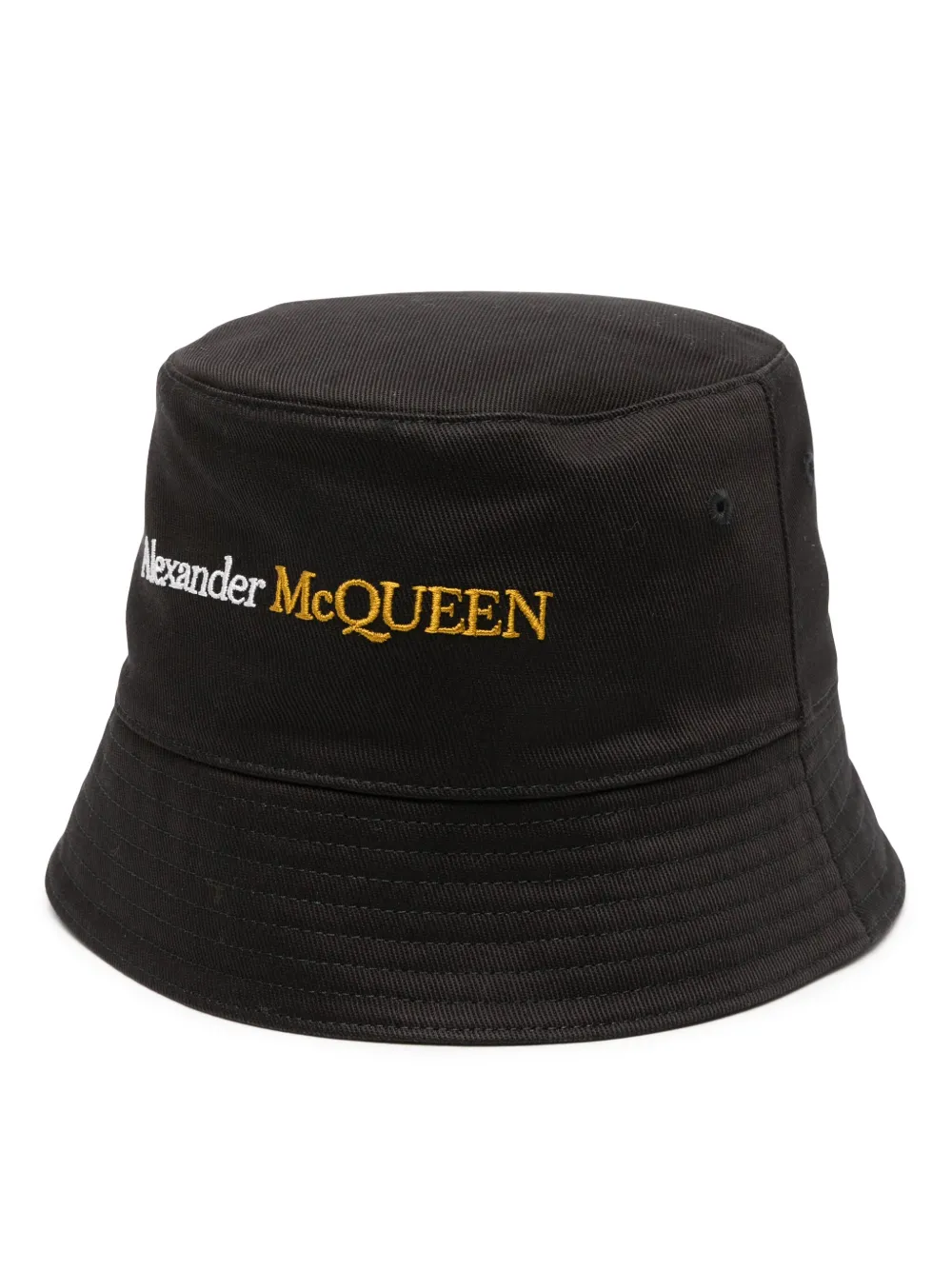 

Панама с вышитым логотипом Alexander McQueen, черный
