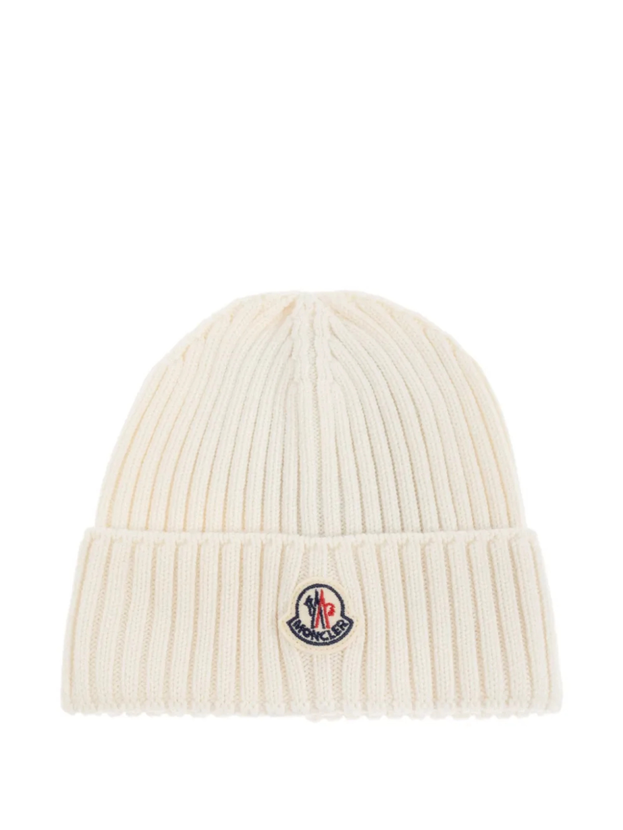 

Шапка-бини из натуральной шерсти Moncler Enfant, белый