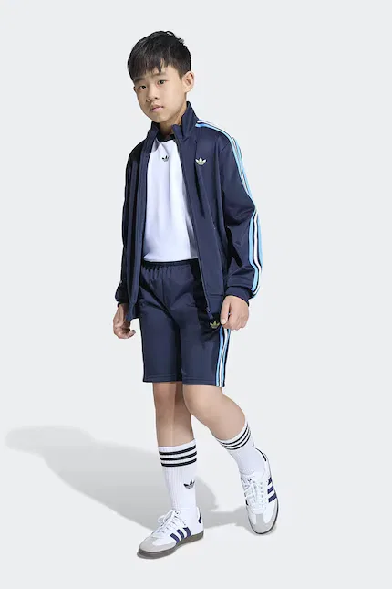 Кофта детская на молнии Adidas Originals, синий — фото 4
