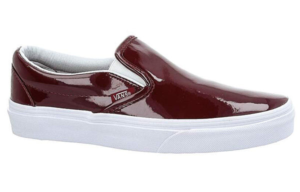 Кроссовки slip-on low tops casual skateboarding shoes red Vans, красный — фото 2