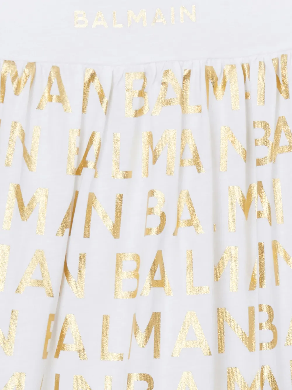 Комплект из комбинезона и шапки с логотипом Balmain Kids, белый — фото 3