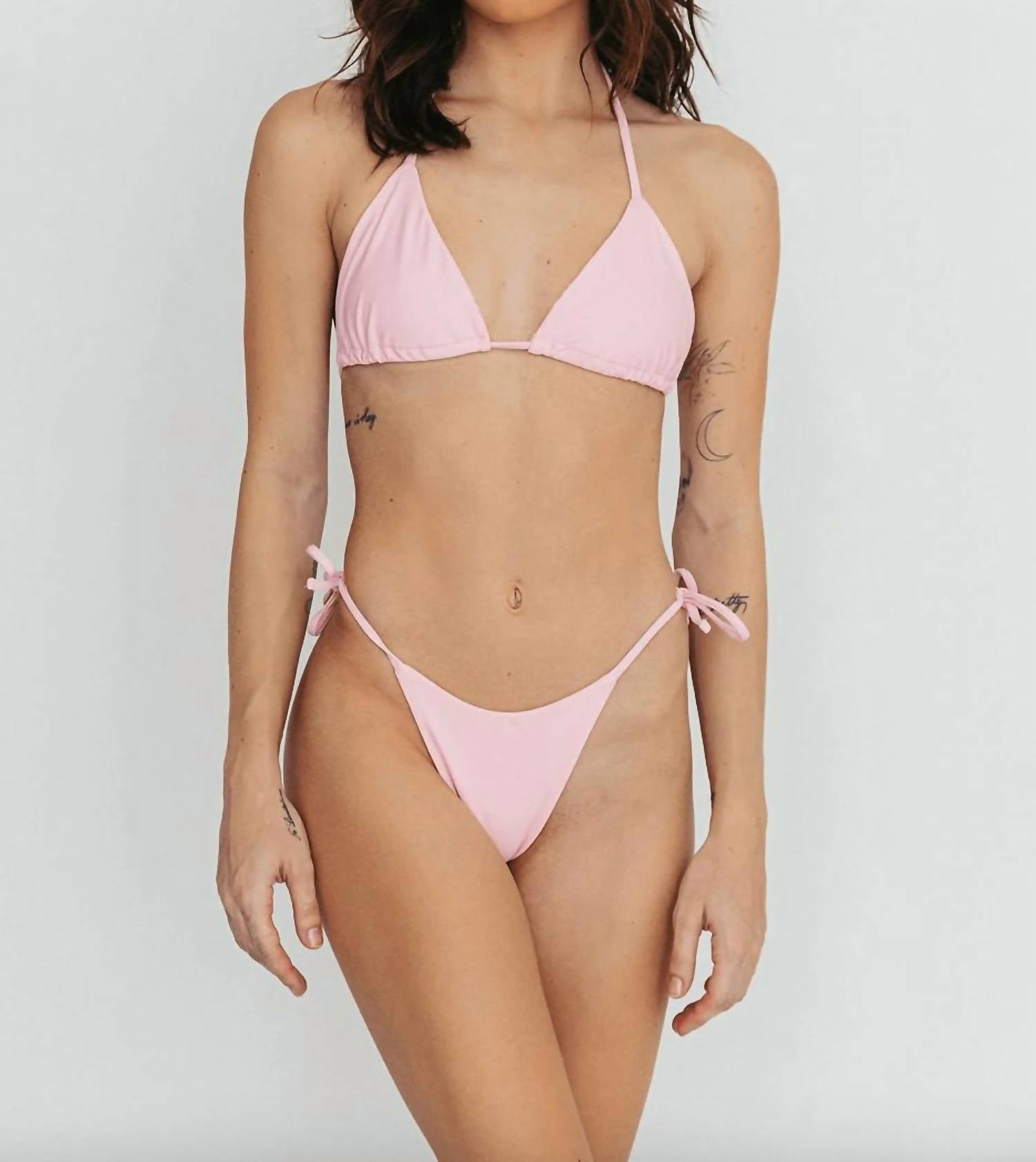 

Треугольный топ для плавания в цветочно-розовом цвете The Saltwater Collective