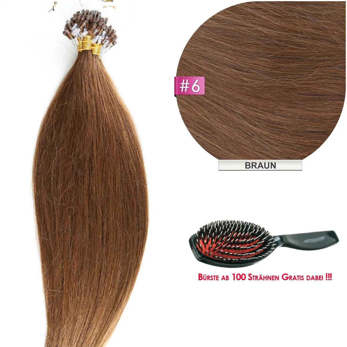 Наращивание волос микрокольцами «Loop Extensions» от Remy Real Hair Extensions Haar-Profi — фото 2