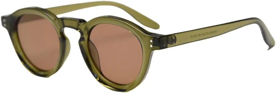 

Поляризованные солнцезащитные очки в стиле ретро для женщин, круглые солнцезащитные очки для мужчин, защита от УФ-излучения UV400 generic, Olive Green Brown