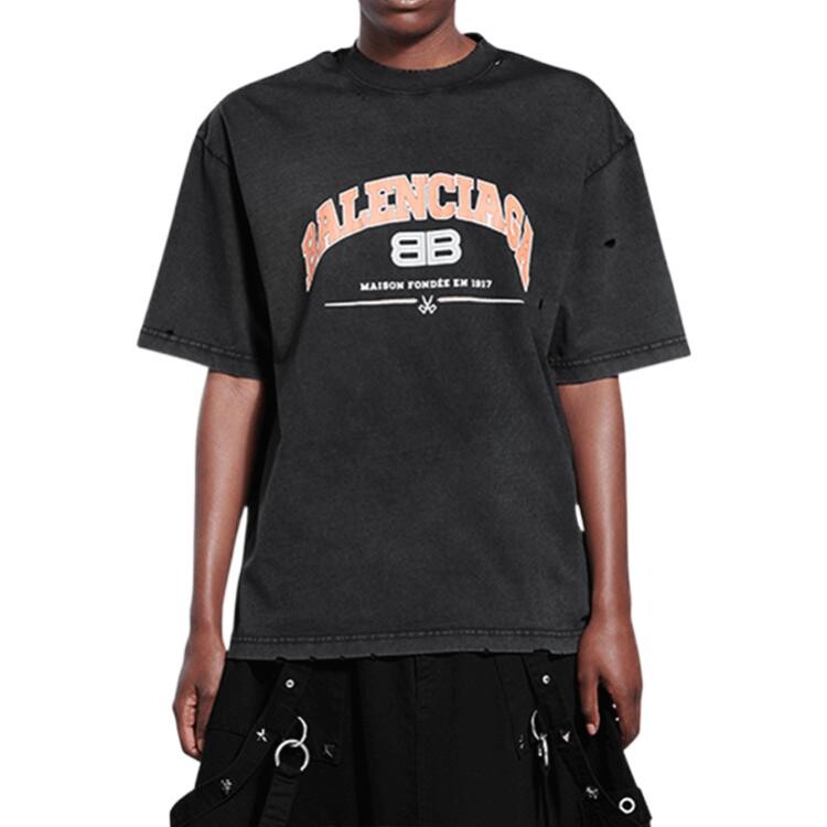 Футболка женская Balenciaga Medium Fit, черный — фото 4