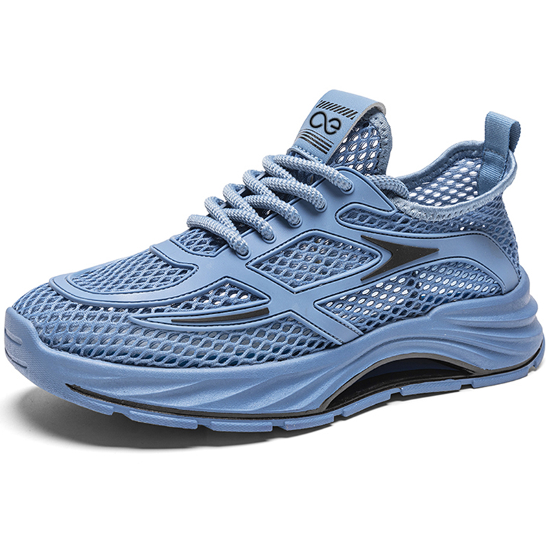 

LINGPAO Низкие повседневные мужские туфли синие, цвет Blue