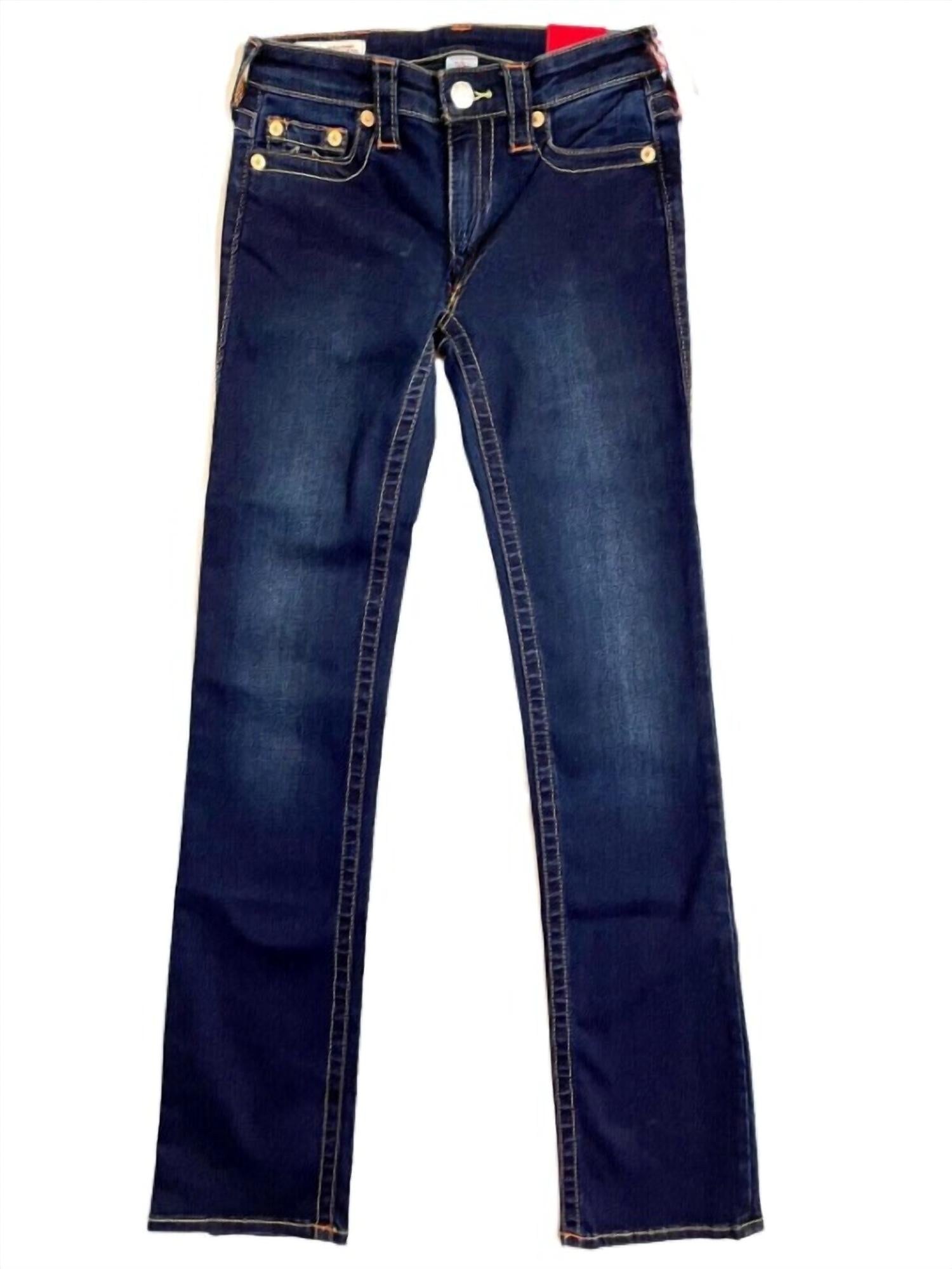 

Женские джинсы Billie Straight Leg Minimal Abrasion Low Rise Jeans In Blue True Religion, синий
