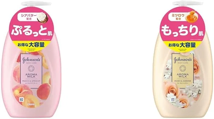 Крем для тела Johnson Body Care Aroma Milk 500 мл персик и абрикос + роза и жасмин, 2 шт Johnson'S Body Care