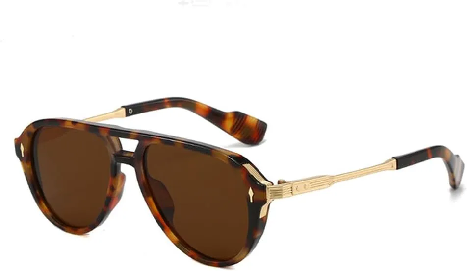 

Классические винтажные солнцезащитные очки для мужчин и женщин, зеркальные солнцезащитные очки для улицы, модные очки UV400, SUN960 Generic, Leopard Brown