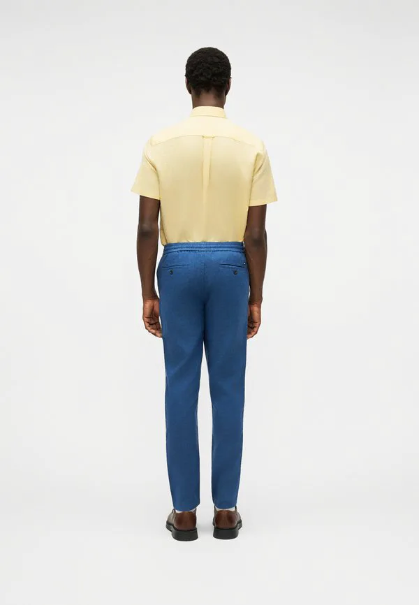 Брюки-Чиносы harlem с зауженными штанинами из льняной смеси Tommy Hilfiger, Blue Jean — фото 3