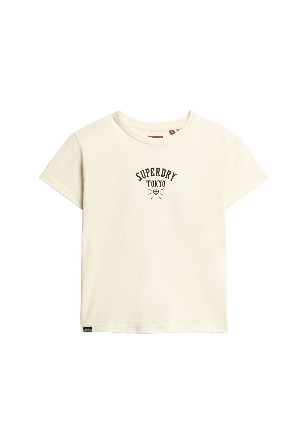 

Футболка с принтом TATTOO RHINESTONE Superdry, кремовый