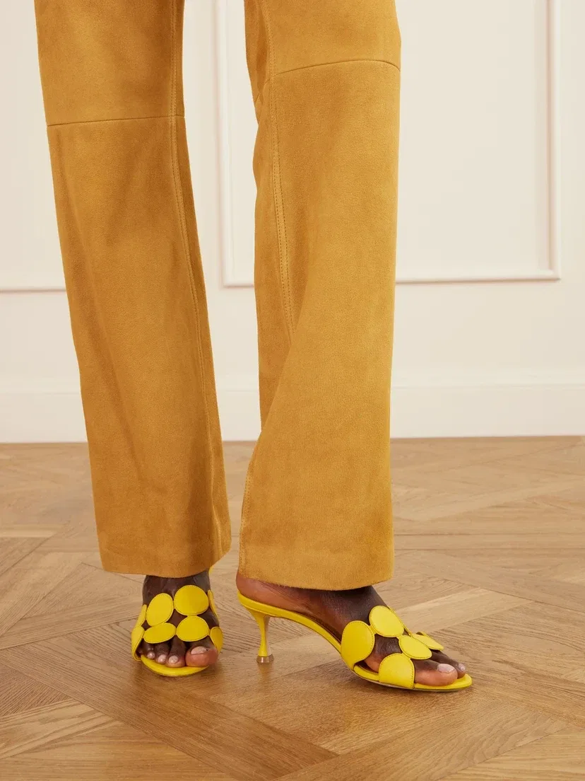 Haribalmu 50 кожаные мюли Manolo Blahnik, желтый — фото 2
