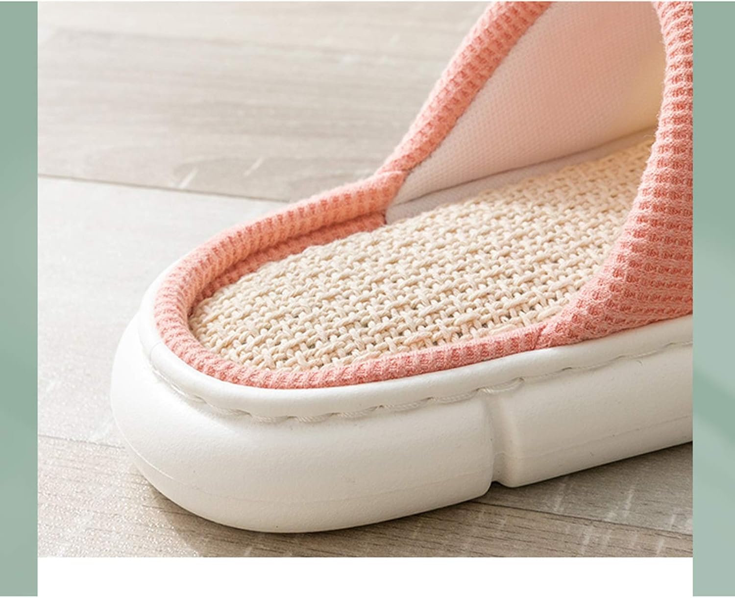 Домашние тапочки-шлепанцы Flip Flop, женские, летние, для дома, из хлопка и льна, на все сезоны, бесшумные, с мягкой подошвой, весна и осень, толстая подошва, мужские тапочки-шлепанцы (Цвет: E, Размер: 40-41) Xilin-1987, 40-41 D — фото 4