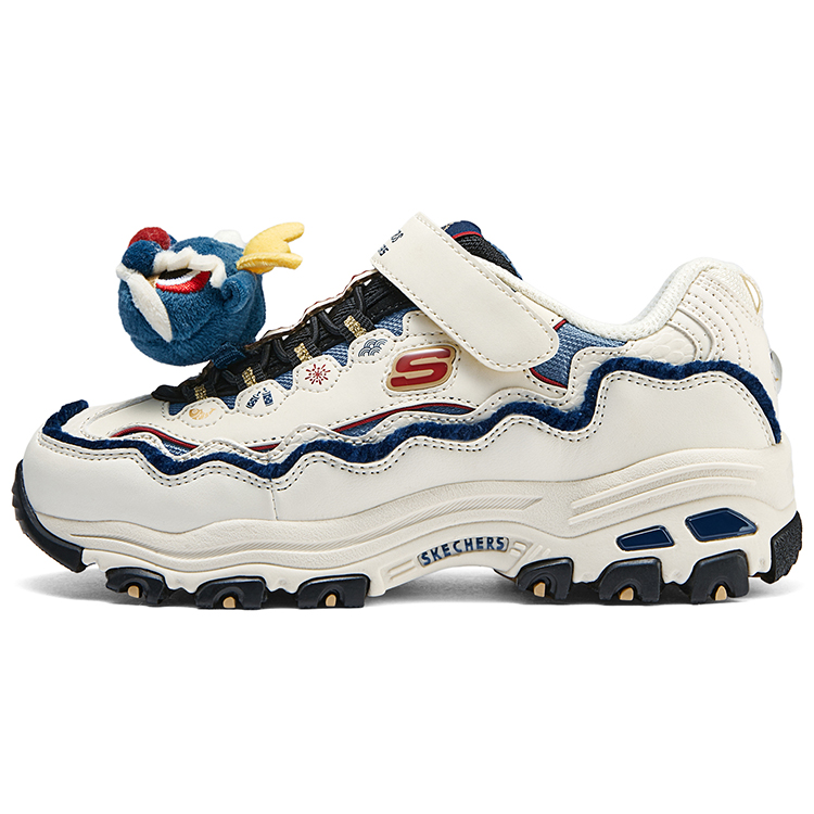 

Skechers Амортизирующие, износостойкие детские кроссовки для повседневной носки, белые, синие, подростковые