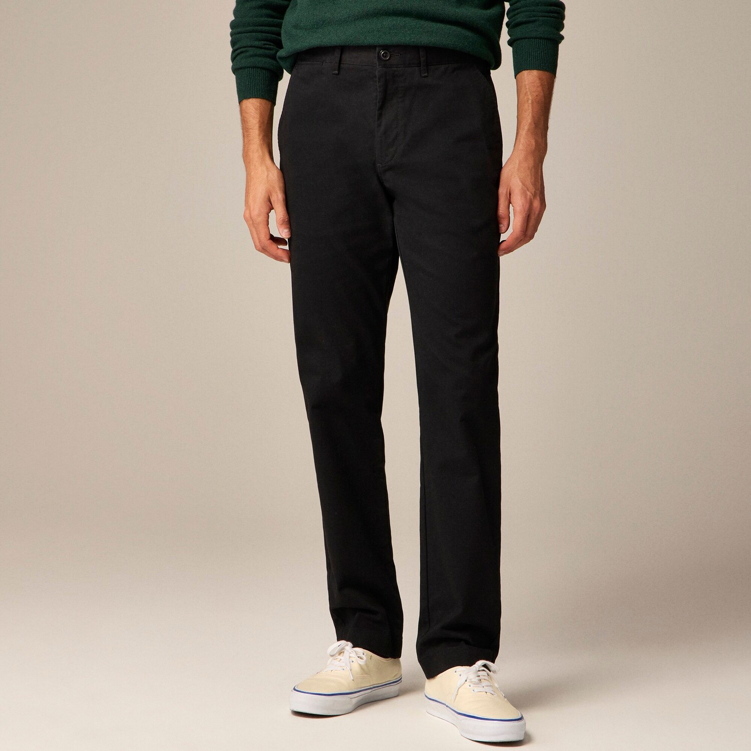 

770 прямые эластичные брюки-чиносы J.Crew, черный