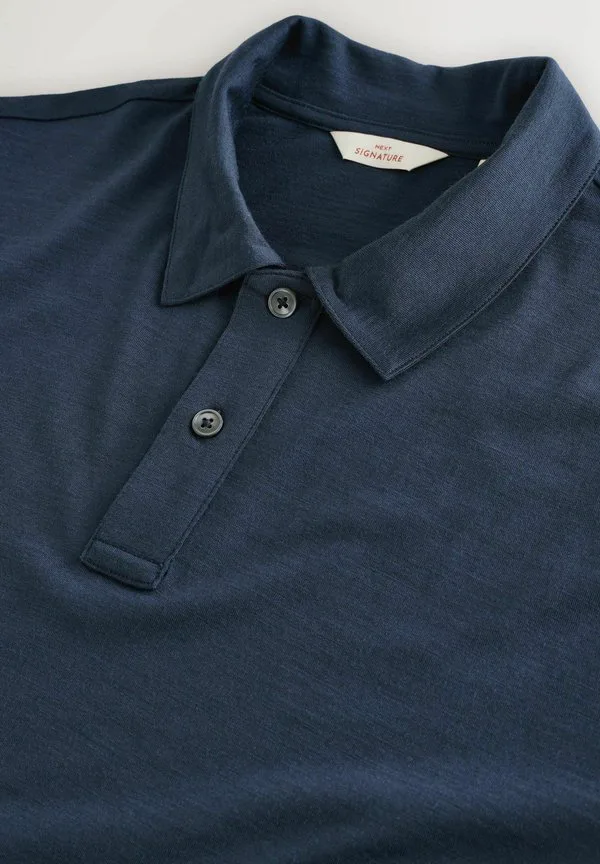 Фирменная рубашка-поло стандартного кроя Next, Navy Blue — фото 2