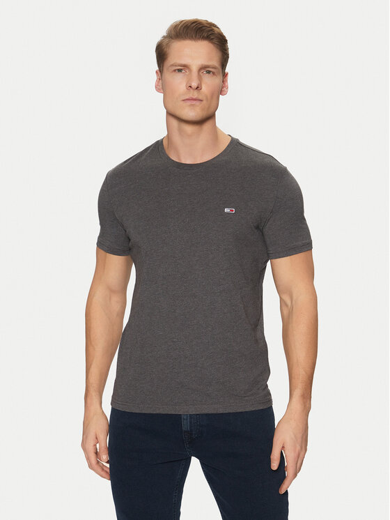 

Облегающая футболка Jaspe DM0DM20363 Tommy Jeans, серый