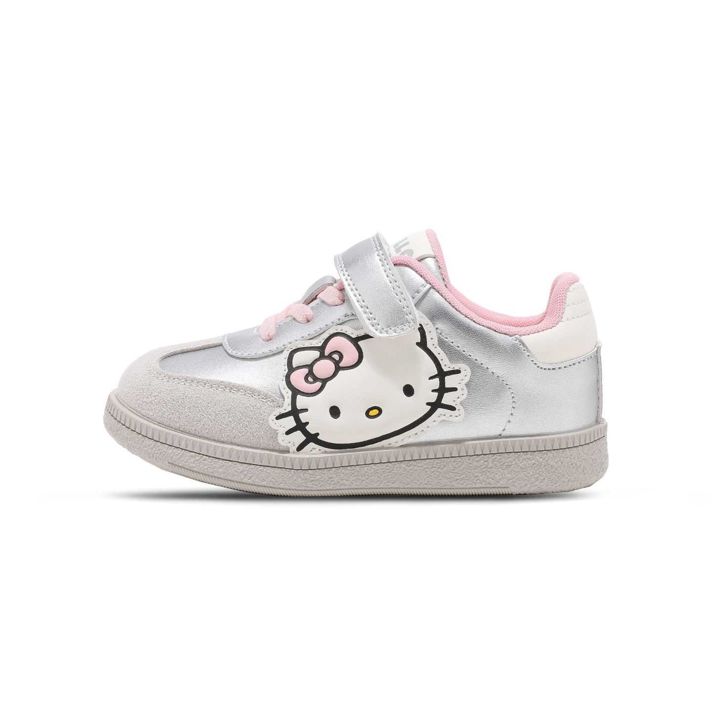 

Hello Kitty x Synthetic Leather Low top детские повседневные кроссовки Sanrio, серебро