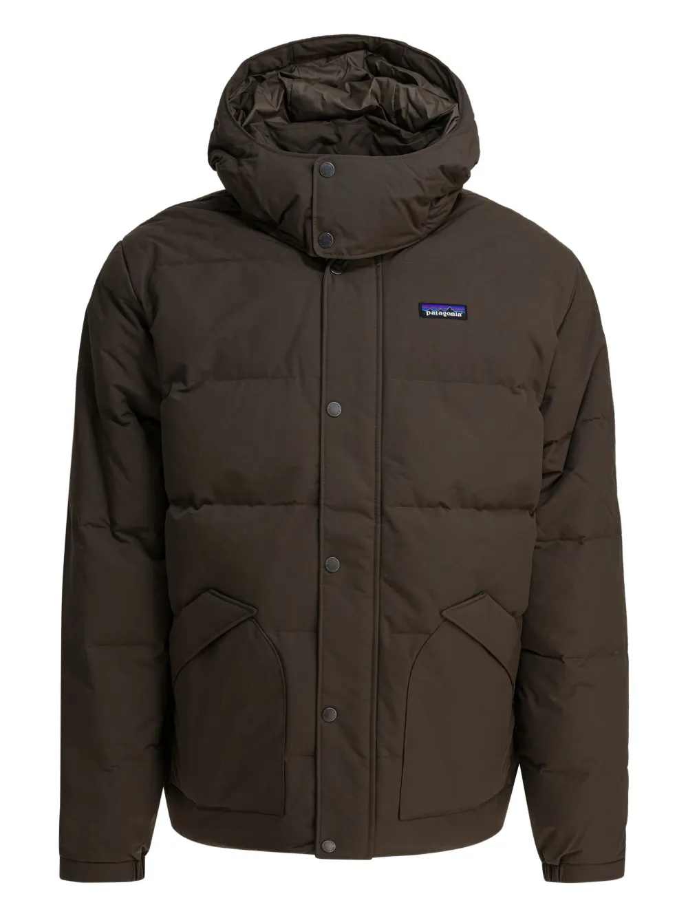 

Пуховик с капюшоном Patagonia, коричневый