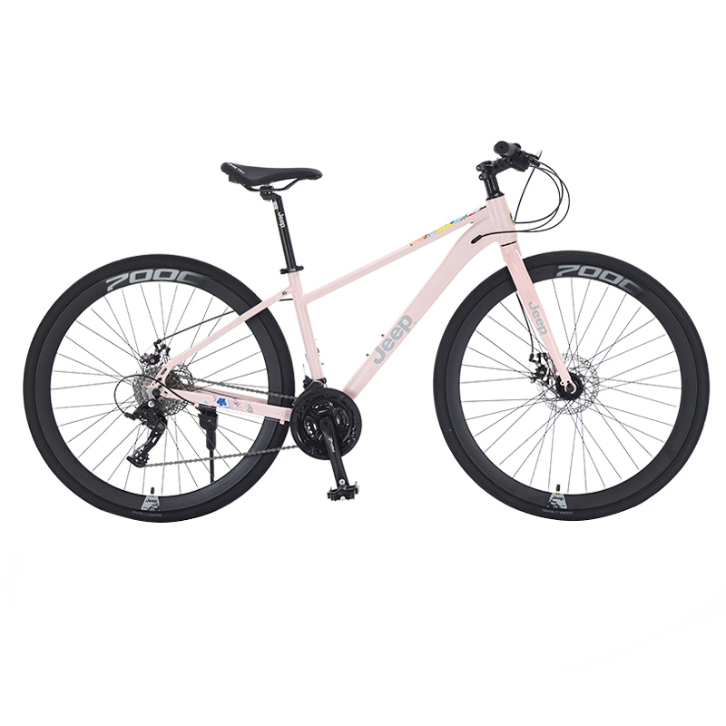 

Горный велосипед Kabu Road Bikes из алюминиевого сплава с механическими дисковыми тормозами для взрослых Jeep, розовый
