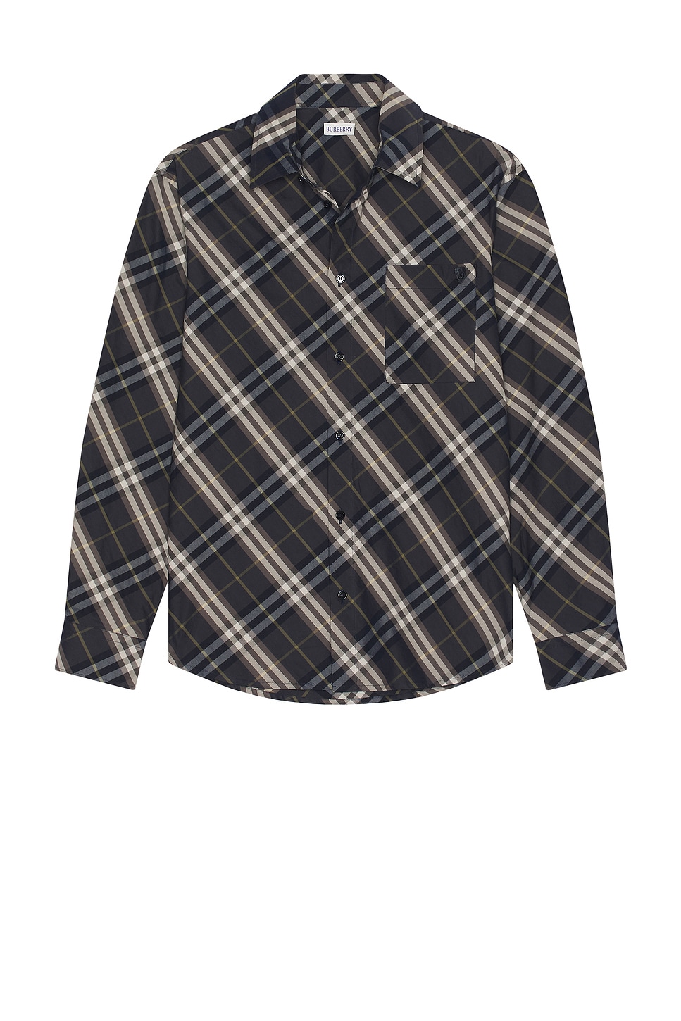 

Крупномасштабная повседневная рубашка с длинными рукавами Burberry, Indigo Check