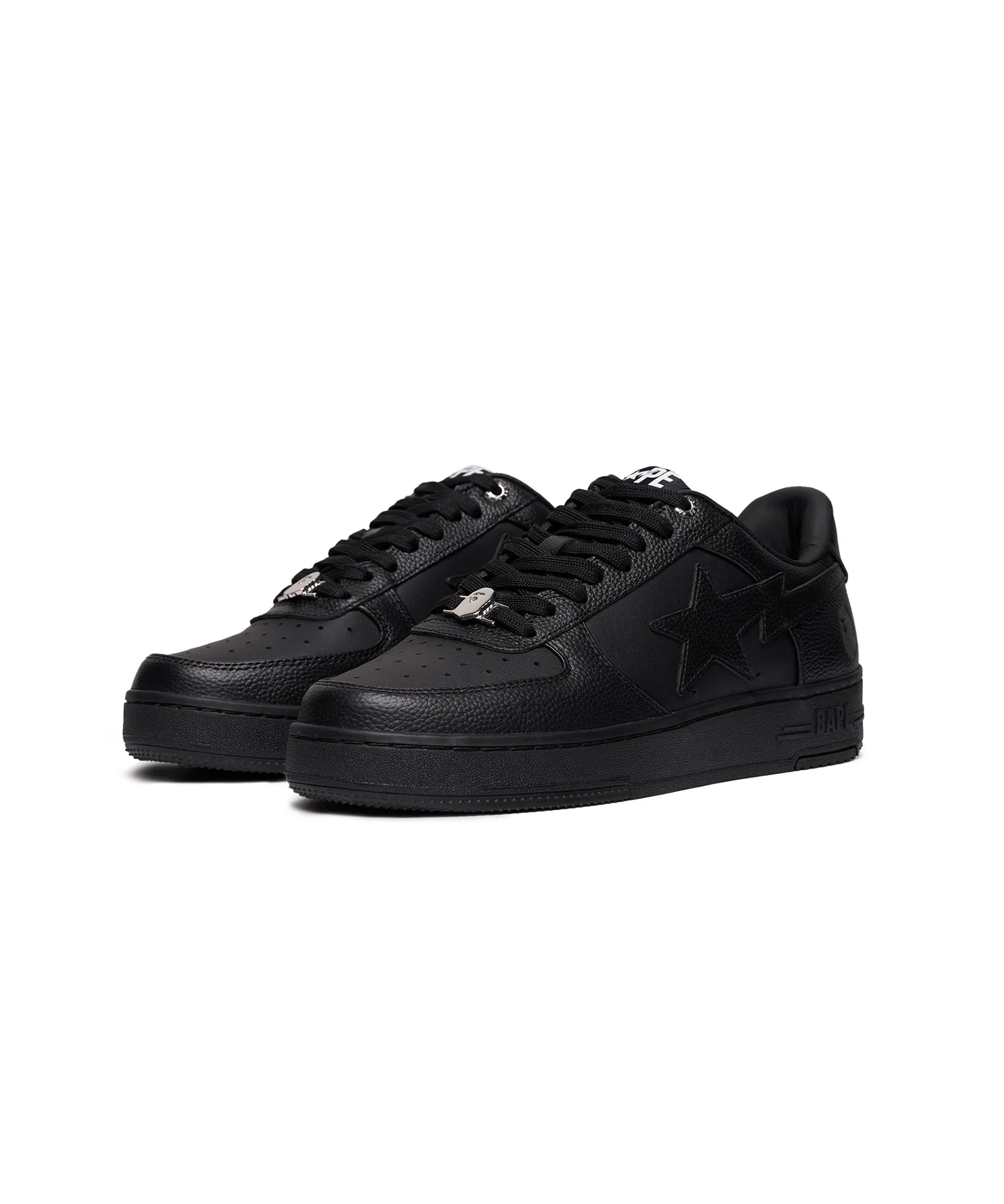 Мужские кроссовки из натуральной кожи BAPE STA A BATHING APE черные