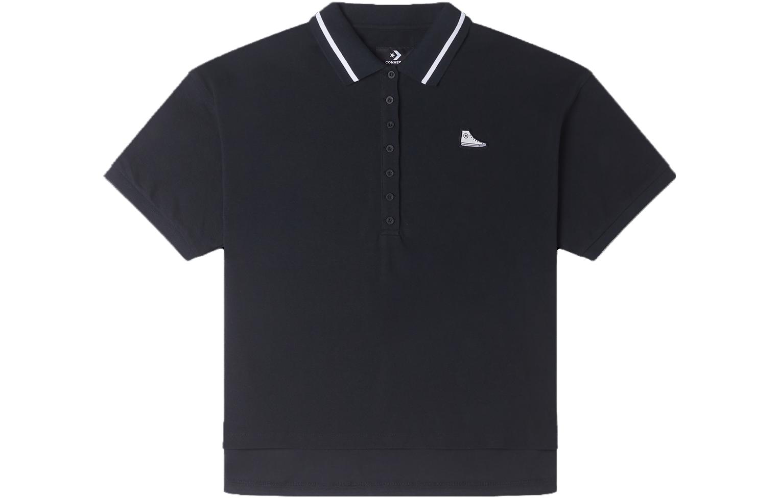 

Футболка поло женская черная Converse