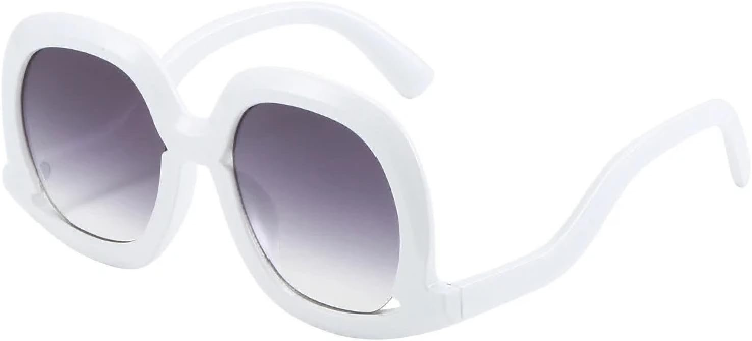 

Модные уникальные овальные солнцезащитные очки для женщин, модные разноцветные очки с леопардовым градиентом, защита от УФ-излучения UV400 для мужчин HHZZYVY, White Gray Gradient